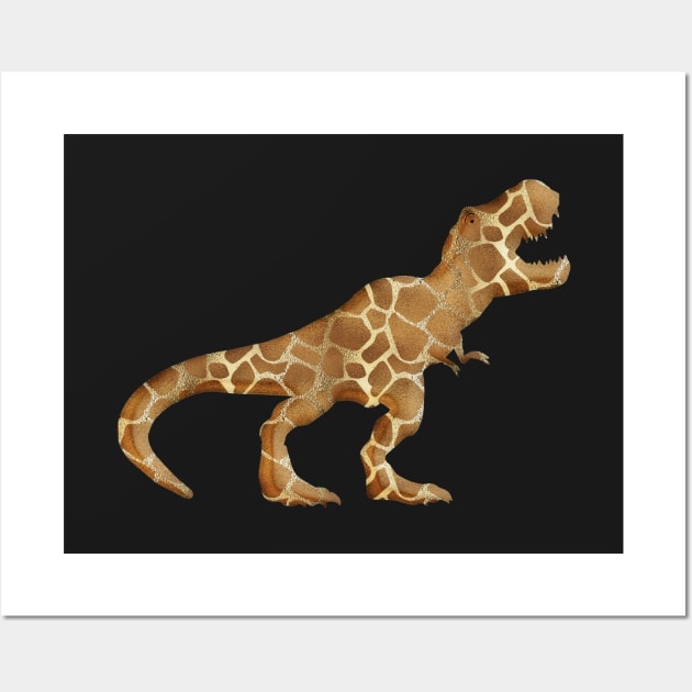 Giraffosaurus Rex - T-Rex in Halloween Costume Wall Art by directdesign